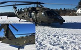 [ẢNH] Xe trượt tuyết đâm rách đuôi trực thăng Mỹ