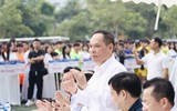 Toàn cảnh khai mạc Giải bóng đá học sinh THPT Hà Nội - An ninh Thủ đô 2024