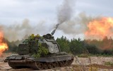 Siêu pháo tự hành 2S19 Msta-S của Nga rầm rập áp sát biên giới Ukraine