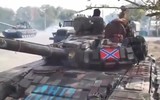 Xe tăng T-72B bị bắn gãy pháo tại chiến trường Ukraine