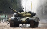 Xe tăng T-72B bị bắn gãy pháo tại chiến trường Ukraine