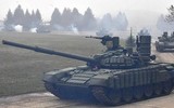 Xe tăng T-72B bị bắn gãy pháo tại chiến trường Ukraine