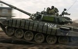 Xe tăng T-72B bị bắn gãy pháo tại chiến trường Ukraine