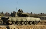 'Độc bản' xe tăng T-80UM2 của Nga bị bắn cháy tại Ukraine?