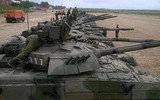 'Độc bản' xe tăng T-80UM2 của Nga bị bắn cháy tại Ukraine?