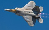 'Chim ăn thịt' F-22 Mỹ sập càng, mài thân xuống đường băng