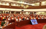 Hình ảnh Tổng Bí thư chủ trì Hội nghị sơ kết của Ban chỉ đạo chống tham nhũng cấp tỉnh