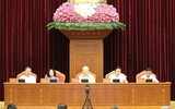 Hình ảnh Tổng Bí thư chủ trì Hội nghị sơ kết của Ban chỉ đạo chống tham nhũng cấp tỉnh