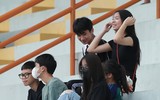 Muôn vẻ đáng yêu của fan nữ bóng đá học sinh Hà Nội