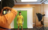 ĐT Việt Nam hào hứng chụp ảnh truyền thông Asian Cup 2023