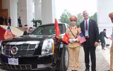 Những góc ảnh 'riêng' về các kíp CSGT dẫn đoàn Tổng thống Mỹ