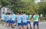 Đánh bóng chuyền sáng mùng 2 Tết ở Trường Sa