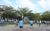 Đánh bóng chuyền sáng mùng 2 Tết ở Trường Sa