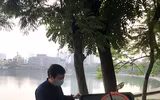 Hình ảnh những chốt trực chống tập trung đông người, phòng dịch bệnh quanh hồ Giảng Võ