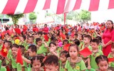 Tưng bừng ngày khai trường mầm mon mới đầu tiên ở quận Nam Từ Liêm