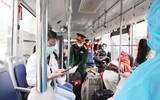 Những hình ảnh đẹp trong ngày tiễn công dân hết hạn cách ly tại trường Cao đẳng nghề công nghệ cao về nhà