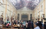 [Ảnh] Hiện trường vụ nổ bom đẫm máu tại Sri Lanka
