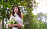 Hoa loa kèn tinh khôi xuống phố Hà Nội