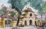 Hà Nội dịu dàng, thương nhớ trong tác phẩm ký họa