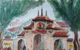 Hà Nội dịu dàng, thương nhớ trong tác phẩm ký họa
