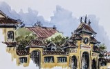 Hà Nội dịu dàng, thương nhớ trong tác phẩm ký họa