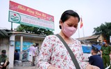 Xét nghiệm nhanh Covid-19 tại chợ đầu mối Minh Khai, Hà Nội