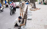 Đá hoa cương thay đổi diện mạo vỉa hè hồ Gươm