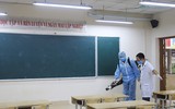 Phun khử khuẩn các trường học, sẵn sàng cho kỳ thi THPT 2020