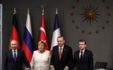 [ẢNH] Lãnh đạo Nga, Đức, Pháp, Thổ Nhĩ Kỳ nhất trí về vấn đề Syria
