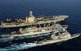 [ẢNH] Mỹ triển khai nhóm tác chiến tàu sân bay tiến sát bờ biển Iran