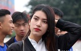 Ngắm nữ sinh Hà Nội rạng rỡ ngày khai mạc Giải bóng đá học sinh THPT 2017