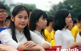 Ngắm nữ sinh Hà Nội rạng rỡ ngày khai mạc Giải bóng đá học sinh THPT 2017