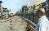 Thi công cầu vượt An Dương - Nghi Tàm, phương tiện đi lại thế nào để không ùn tắc