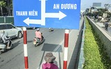 Thi công cầu vượt An Dương - Nghi Tàm, phương tiện đi lại thế nào để không ùn tắc