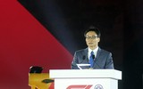 [ẢNH] Ấn tượng màn trình diễn siêu xe chào đón Hà Nội - Việt Nam tham gia gia đình F1