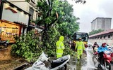 [ẢNH] Công an Hà Nội căng mình khắc phục hậu quả mưa bão