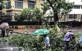 [ẢNH] Công an Hà Nội căng mình khắc phục hậu quả mưa bão