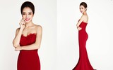 Hoa hậu Jennifer Phạm khoe dáng đồng hồ cát gợi cảm