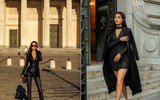 Siêu mẫu Minh Tú khoe vóc dáng chuẩn mực đầy quyến rũ ở Paris