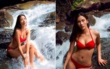Hoàng Thùy khoe vóc dáng đồng hồ cát với bikini