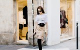 Hoa hậu Kỳ Duyên sành điệu trên đường phố Paris