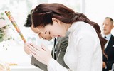 Hoa hậu Đặng Thu Thảo e ấp trong lễ đính hôn