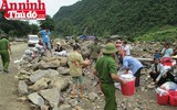 Ấn tượng các chiến sĩ áo xanh đồng hành cùng bà con vùng tâm lũ Mường La