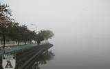 [Ảnh] Hồ Tây đẹp lạ trong sương mù