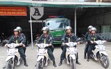 [ẢNH] Sát cánh cùng Cảnh sát Cơ động trong buổi tuần tra xử lý vi phạm về mũ bảo hiểm