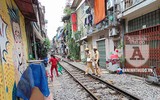[ẢNH] CSGT Đường sắt tuần tra, tuyên truyền tại 