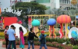 Nô nức rủ nhau dạo đường hoa bên sông Hàn đón Tết
