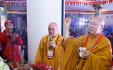 Hàng trăm đại biểu và Phật tử Vesak 2019 tham dự lễ cầu an trên đỉnh Fansipan