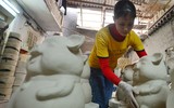 Lợn đất Bát Tràng rộn ràng đón xuân
