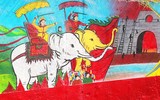 Con đường bích họa ở ngoại thành Hà Nội